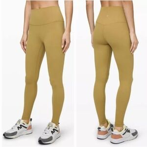 Lululemon Grape Leaf Yellow Leggings